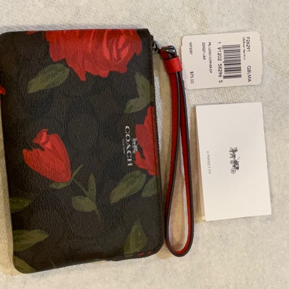 New with Tags - COACH Camo Rose Wristlet